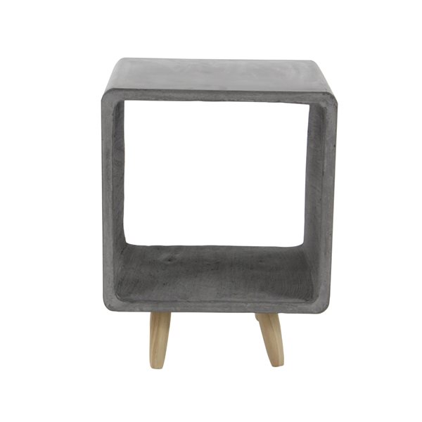 Grayson Lane Square Grey Outdoor End Table 16-in W x 16-in L