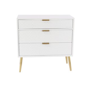 32 In. x 32 In. Modern Cabinet White Wood