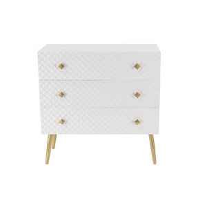 32 In. x 32 In. Modern Cabinet White Wood