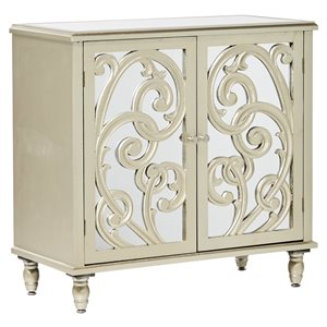 31 In. x 32 In. Glam Cabinet Gold Wood
