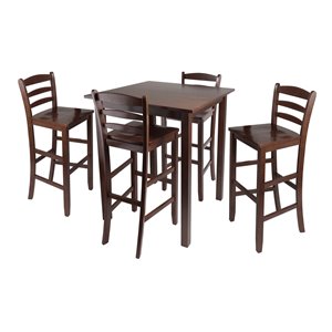 Winsome Wood Kingsgate 5-Piece Dining Table with 4 Ladder Back Chairs