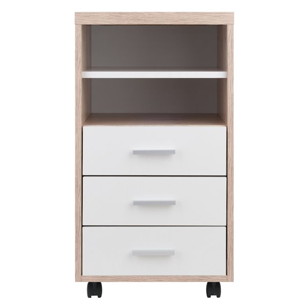 Winsome Wood Kenner Reclaimed Wood and White 1-shelf Office Cabinet