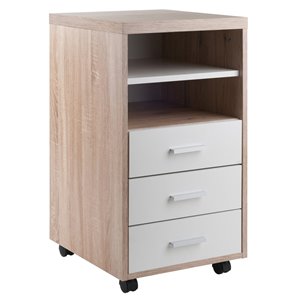 Winsome Wood Kenner Reclaimed Wood and White 1-shelf Office Cabinet