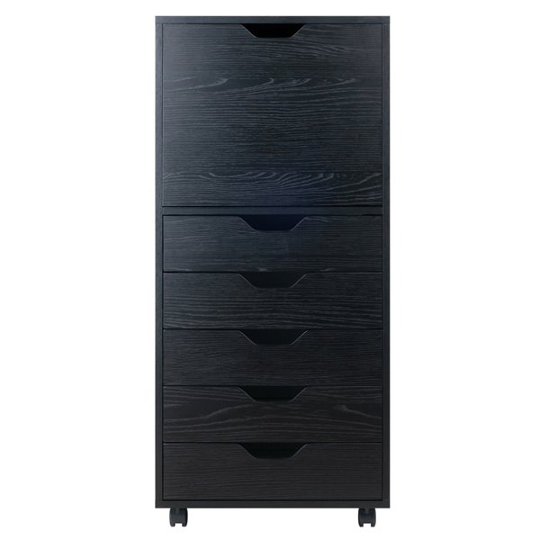 Winsome Wood Halifax  5-drawer File Cabinet - Black