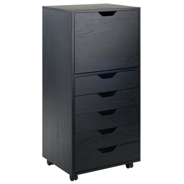 Winsome Wood Halifax  5-drawer File Cabinet - Black