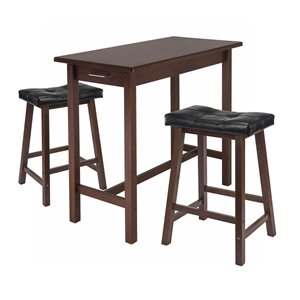 Winsome Wood Brown Wood Base with WoodTop Kitchen Islands - 19.69-in X 39.37-in X 33.27-in