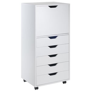 Winsome Wood Halifax White 5-drawer File Cabinet