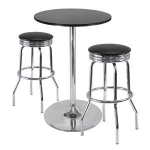 Winsome Wood Summit 3-Piece Bar Table Set