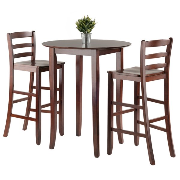 Winsome Wood Parkland 5-Piece High Table with 29-in Ladder Back Stools