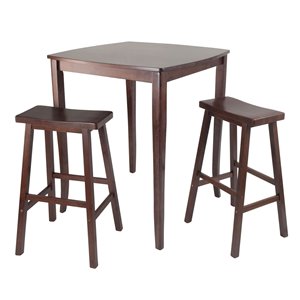 Winsome Wood 3-Piece Inglewood High/Pub Dining Table with Ladder Back Stool