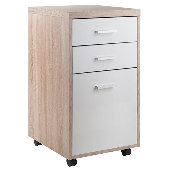 Winsome Wood Kenner Reclaimed Wood and White Office Cabinet