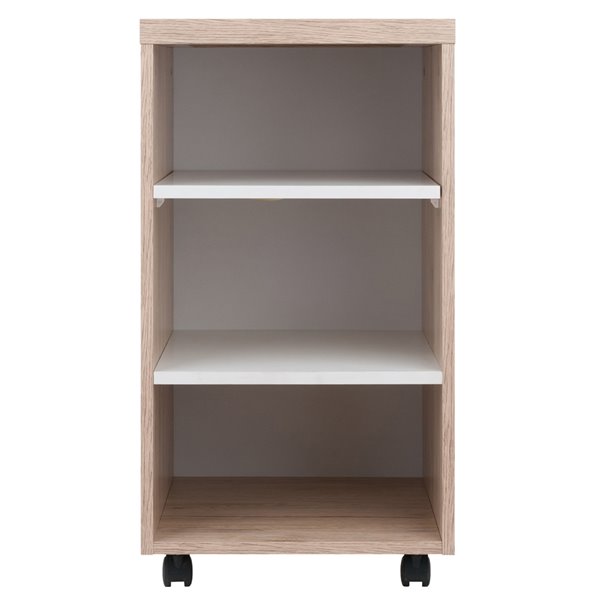 Winsome Wood Kenner Reclaimed Wood and White 3-shelf Office Cabinet