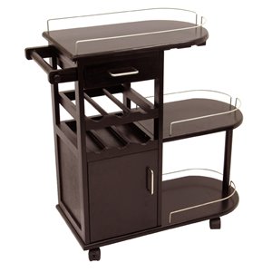 Winsome Wood Brown Wood Base with WoodTop Kitchen Carts ( 15.39-in X 35.35-in X 35.94-in )