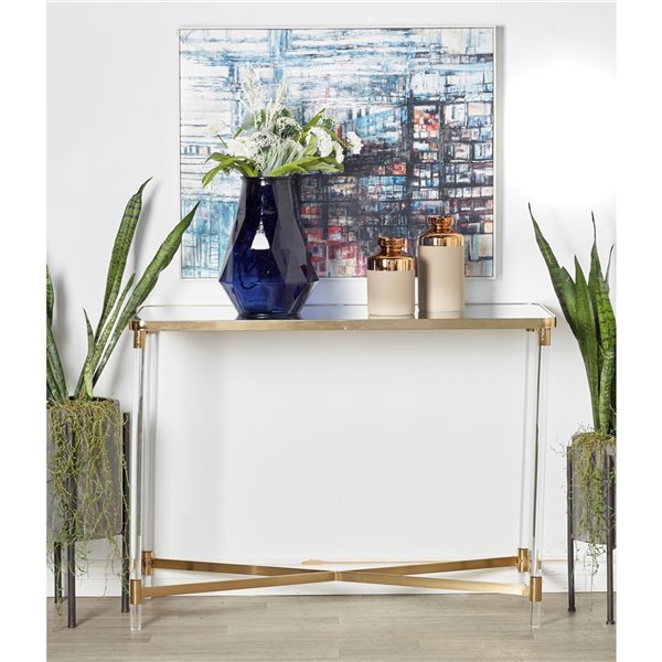 Grayson Lane 32-in x 44-in Mirrored Modern Console Table