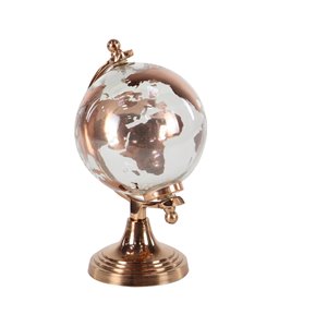 Grayson Lane Copper Glass Traditional Globe -11-in x 6-in