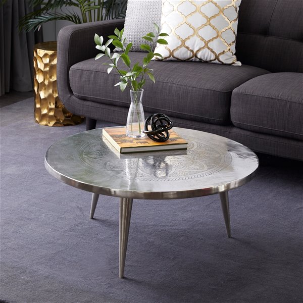 Grayson Lane Traditional Metal Coffee Table