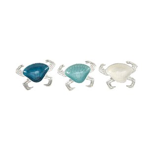Grayson Lane Set of 3 11-in x 1-in Coastal Serving Bowl - Silver - Aluminum