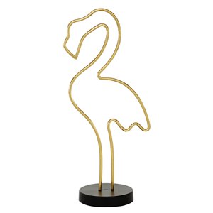CosmoLiving by Cosmopolitan Birds Contemporary Sculpture - Gold Metal - 18-in X 6-in