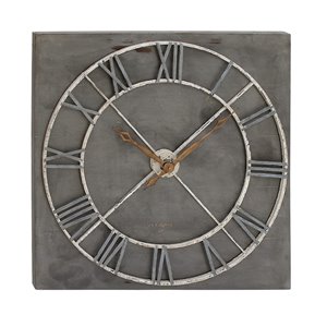 Grayson Lane Analog 36-in x 36-in Grey Square Wall Standard Clock