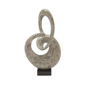 Grayson Lane Capiz Shell Abstract Sculpture- Grey - 30-in X 16-in