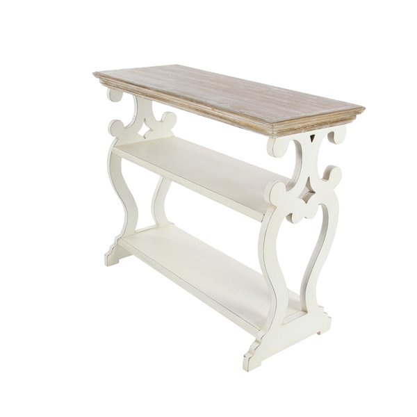 Grayson Lane 32-in x 38-in Wood Farmhouse Console Table