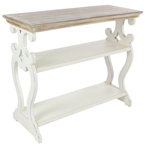 Grayson Lane 32-in x 38-in Wood Farmhouse Console Table