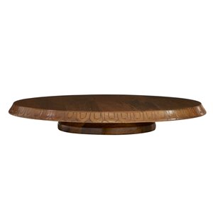 Grayson Lane 3-in x 18-in Natural Lazy Susan Cake Stand - Brown Wood