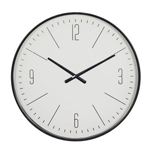 Grayson Lane Black/White Analogue Round Wall Standard Clock