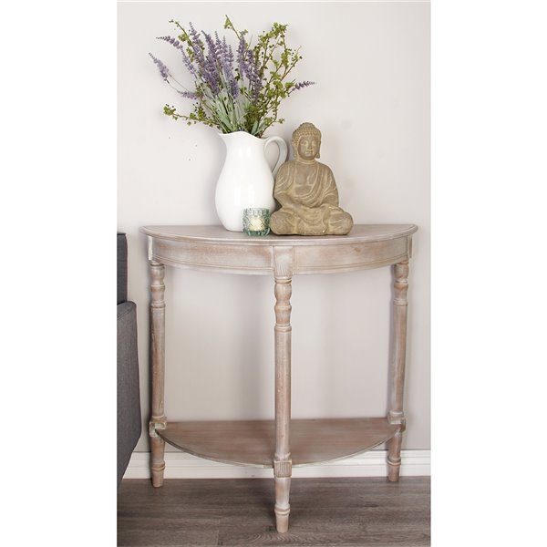 Grayson Lane 32-in x 32-in Wood Rustic Console Table - Light Brown