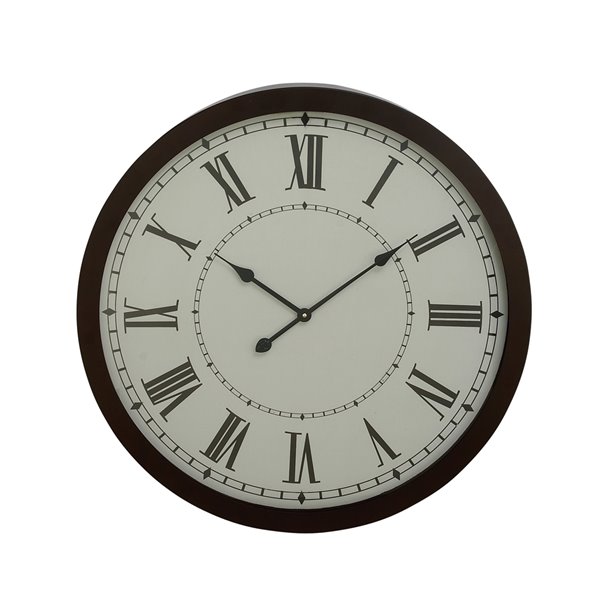 Grayson Lane Black and White Analogue Round Wall Standard Clock