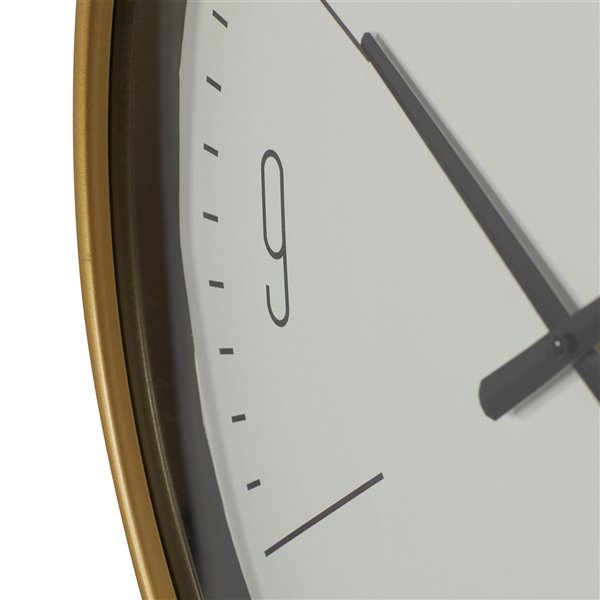 Grayson Lane White Analogue Round Wall Standard Clock