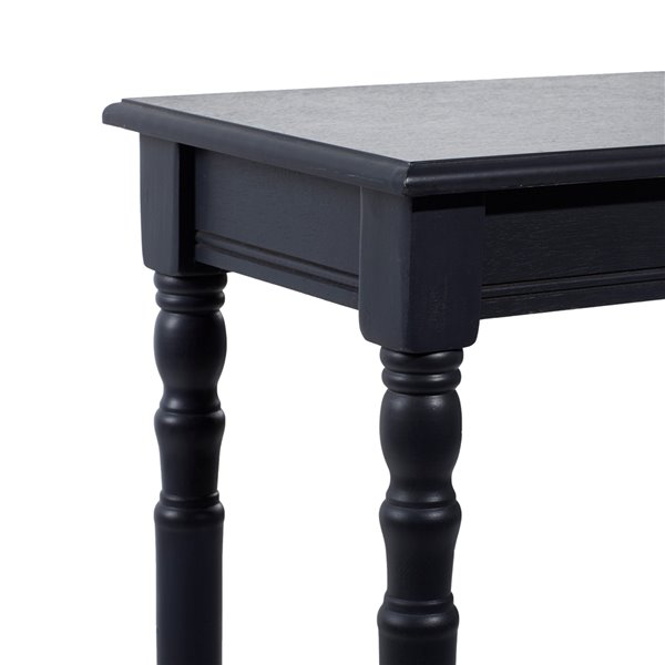 Grayson Lane 32-in x 32-in Wood Rustic Console Table - Black