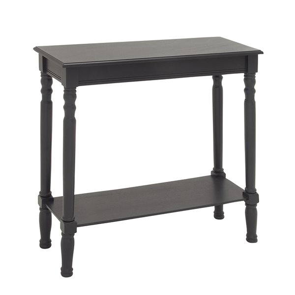 Grayson Lane 32-in x 32-in Wood Rustic Console Table - Black