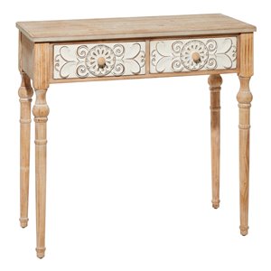 Grayson Lane 33-in x 36-in Wood Farmhouse Console Table - Brown