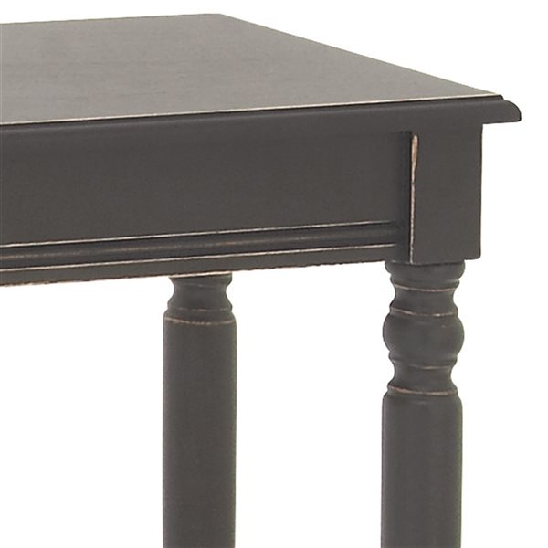 Grayson Lane 32-in x 31-in Wood Vintage Console Table - Black