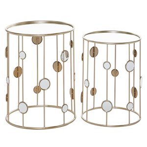 Grayson Lane 2-Piece Gold Metal Accent Table Set