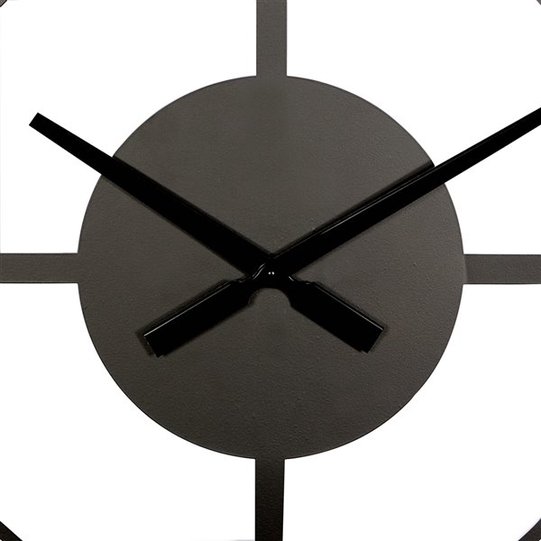 Grayson Lane Black Analogue Round Wall Standard Clock