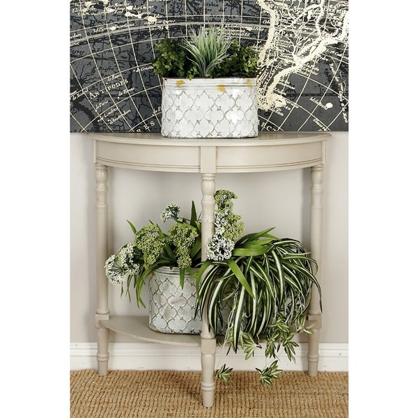 Grayson Lane 32-in x 32-in Wood Traditional Console Table - Light Grey