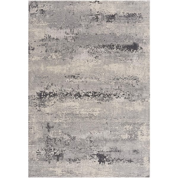 Rug Branch Contemporary Abstract  Grey Beige Indoor Area Rug - 4x6