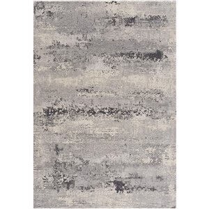 Rug Branch Contemporary Abstract  Grey Beige Indoor Area Rug - 4x6