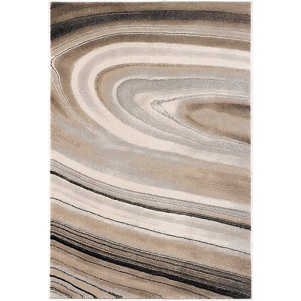 Rug Branch Contemporary Scandinavian  Cream Beige Indoor Area Rug - 6x9