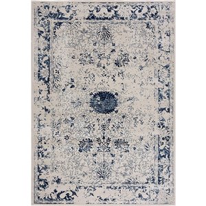 Rug Branch Contemporary Transitional  Blue Navy Indoor Area Rug - 5x7