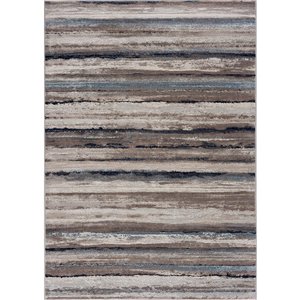 Rug Branch Contemporary Scandinavian  Blue Brown Indoor Runner Rug - 2x10