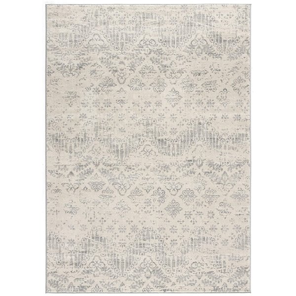 Rug Branch Contemporary Abstract  Beige Grey Indoor Runner Rug - 2x15