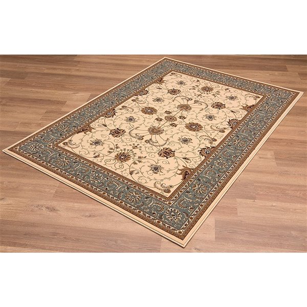 Rug Branch Traditional Persian  Beige Blue Indoor Runner Rug - 2x15