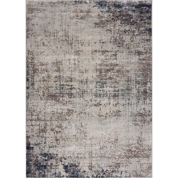 Rug Branch Contemporary Abstract  Blue Navy Indoor Runner Rug - 2x6