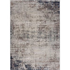 Rug Branch Contemporary Abstract  Blue Navy Indoor Runner Rug - 2x6