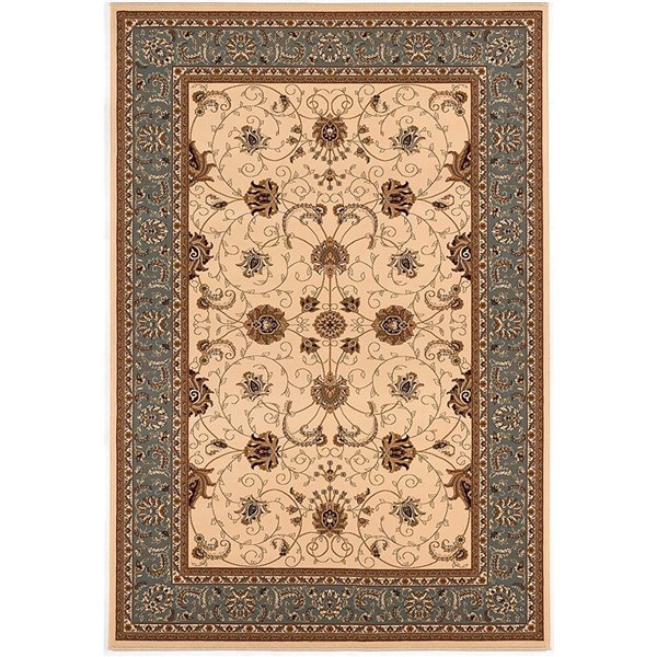 Rug Branch Traditional Persian  Beige Blue Indoor Runner Rug - 2x8