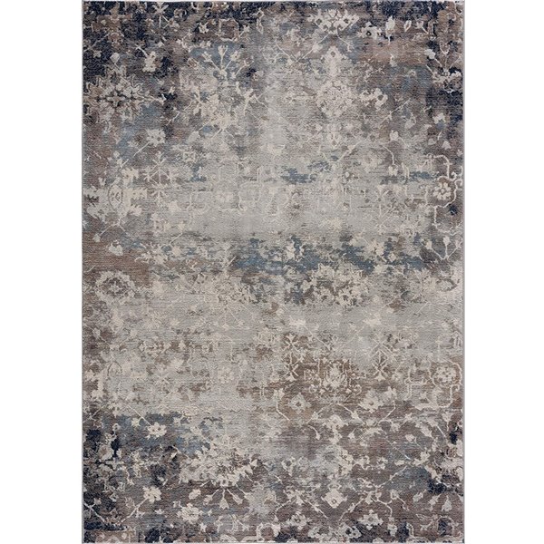 Rug Branch Contemporary Abstract  Blue Navy Indoor Runner Rug - 2x10