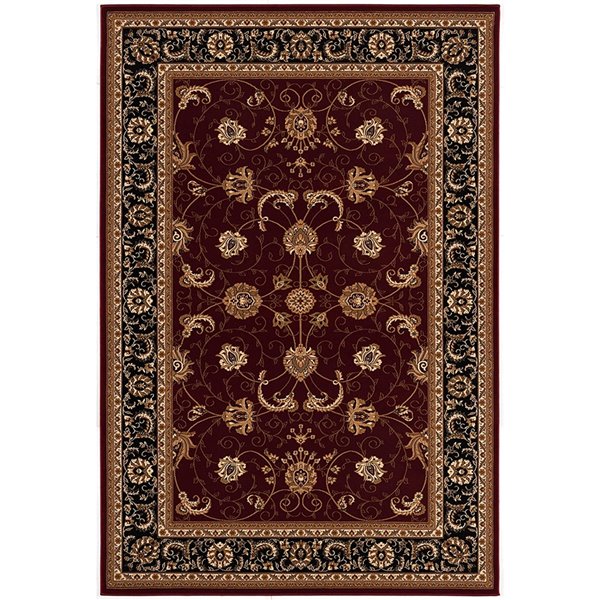 Rug Branch Traditional Persian  Red Black Indoor Runner Rug - 3x10